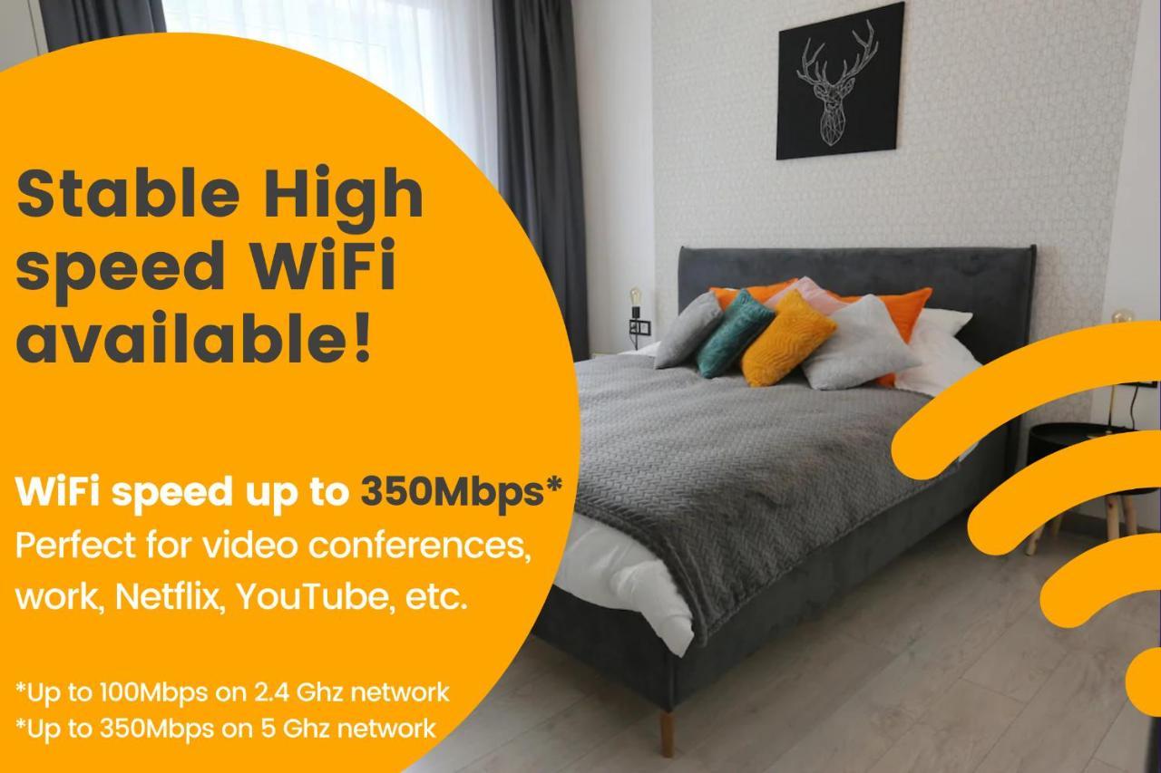 Comfy 2 Room Apartment - Free Parking - 350Mbps Wifi - Netflix Kaunas Dış mekan fotoğraf