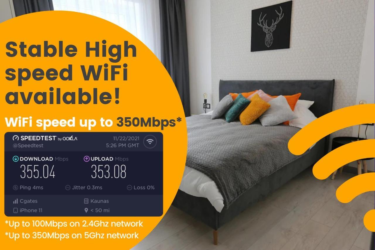 Comfy 2 Room Apartment - Free Parking - 350Mbps Wifi - Netflix Kaunas Dış mekan fotoğraf